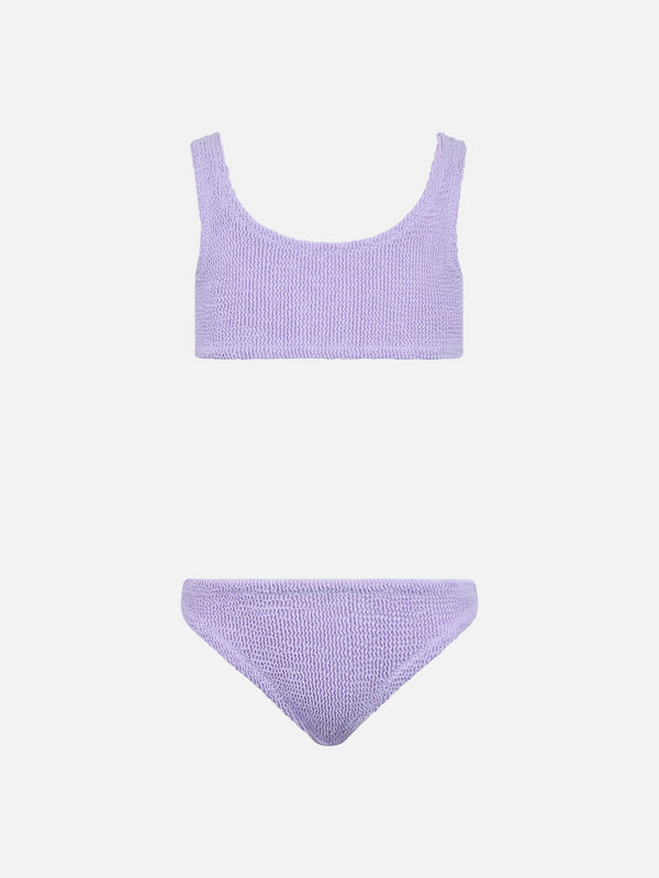 Lilac crinkle classic bralette bikini Baker