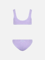 Lilac crinkle classic bralette bikini Baker