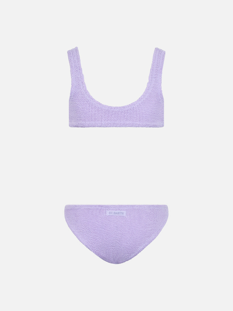 Lilac crinkle classic bralette bikini Baker