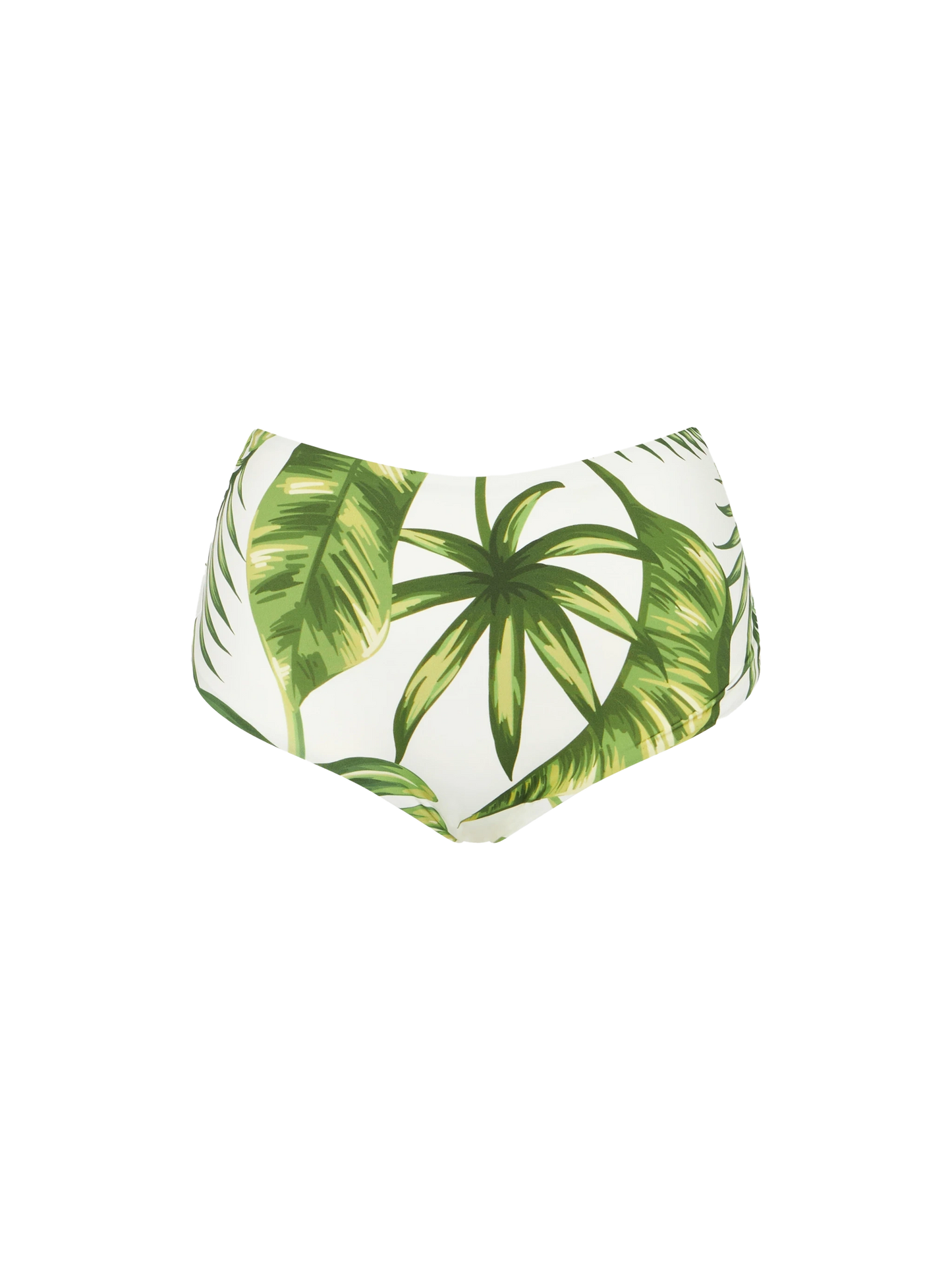 Tropical print high waist swim briefs