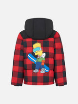 Jungen-Daunenjacke mit Kapuze und Bart-Simpson-Aufdruck | DIE SIMPSONS-SONDERAUSGABE