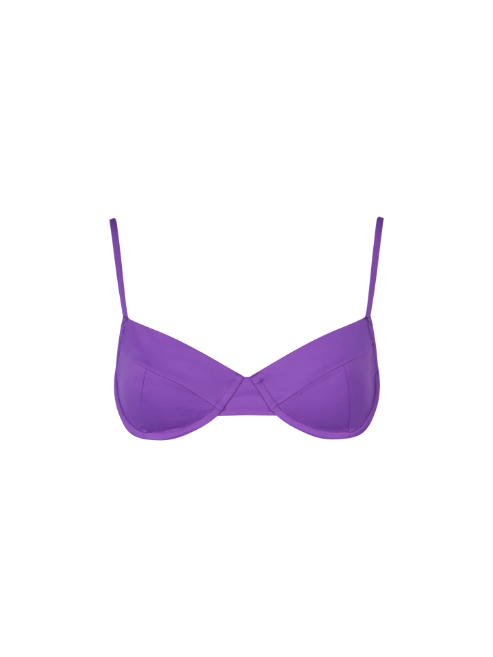 Woman violet underwired bralette swimsuit - MC2 Saint Barth