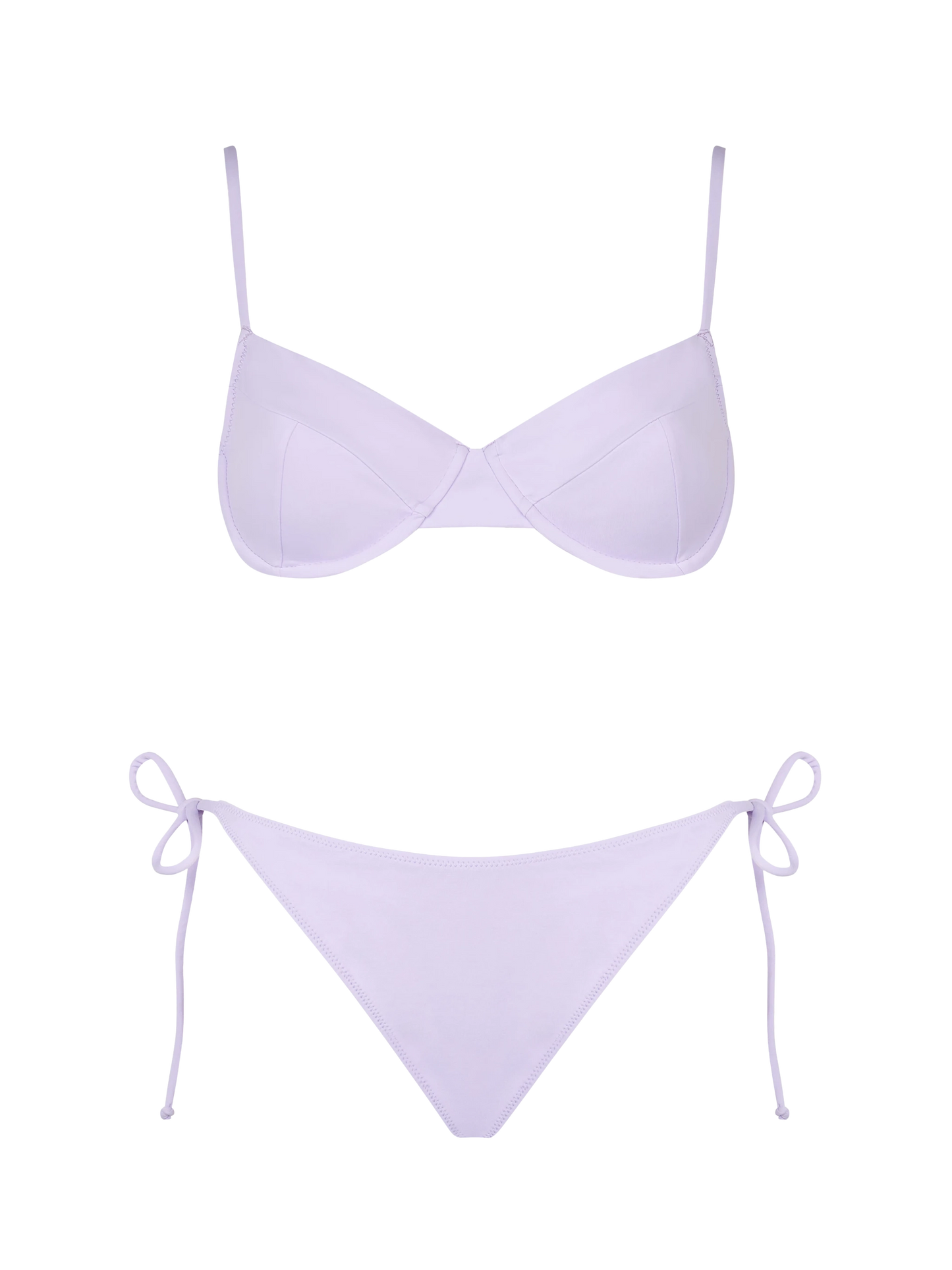 Lilafarbener Bralette-Bikini für Damen