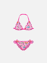 Mädchen-Triangel-Bikini mit Einhorn-Print