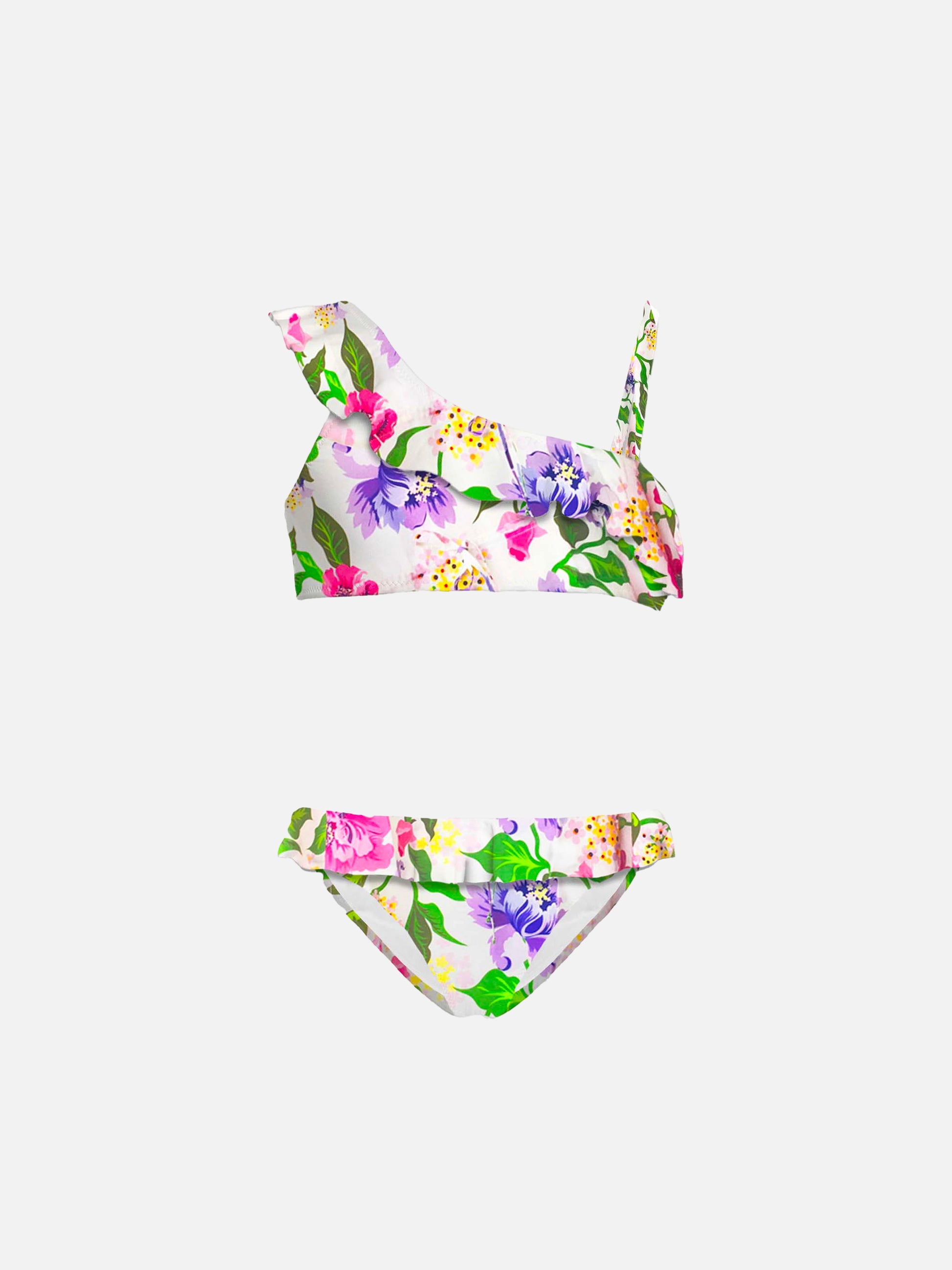 One shoulder ruffled girl bikini - MC2 Saint Barth