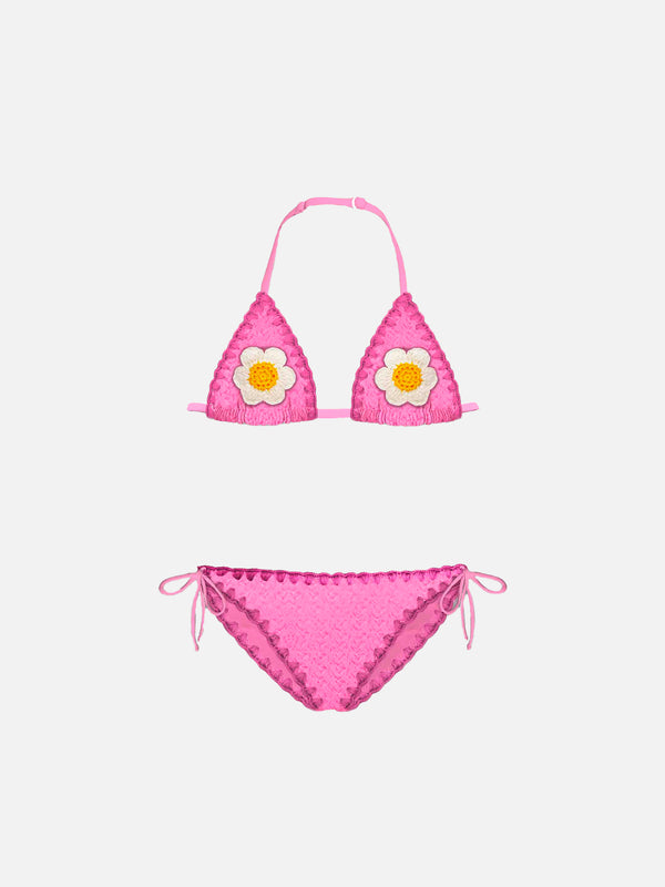 Bikini da bambina con ricamo