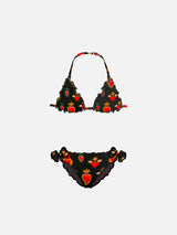 Mädchen-Triangel-Bikini mit Heilig-Herz-Print