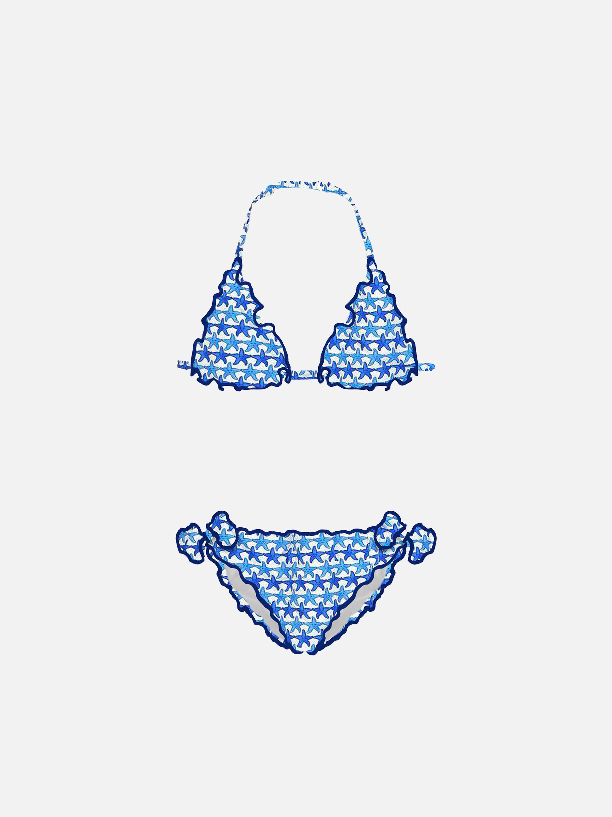 Girl triangle bikini with starfish print - MC2 Saint Barth