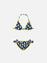 Girl triangle bikini with Estathé print | Estathé® Special Edition