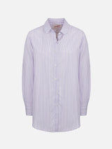 Woman cotton shirt Brigitte with striped print