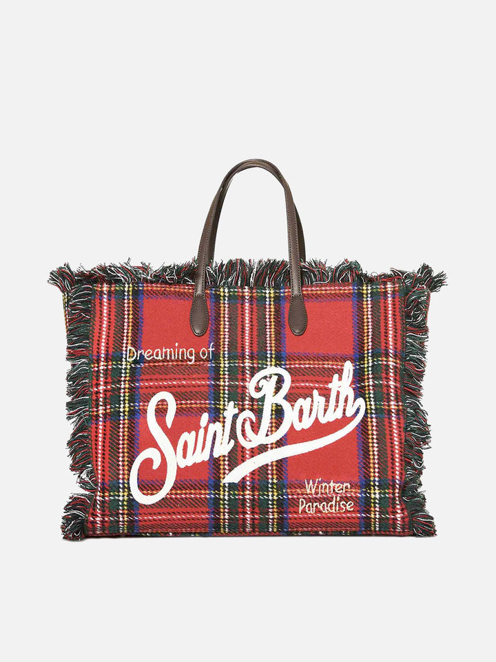 Vanity wooly red tartan shoulder bag