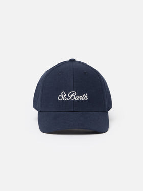 Linen embroidered ball cap Catcher