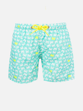 Badeshorts aus leichtem Stoff für Jungen mit Krabben-Print
