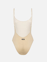 Woman lurex one-piece swimsuit Cecille