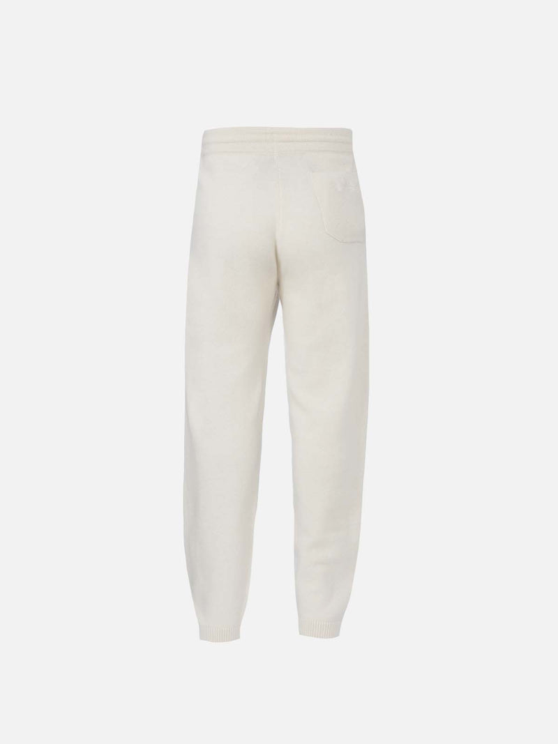 Off-White Jogginghose aus Kaschmirmischung für Mädchen