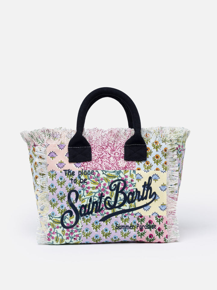 Borsa Colette in tela di cotone a fiori