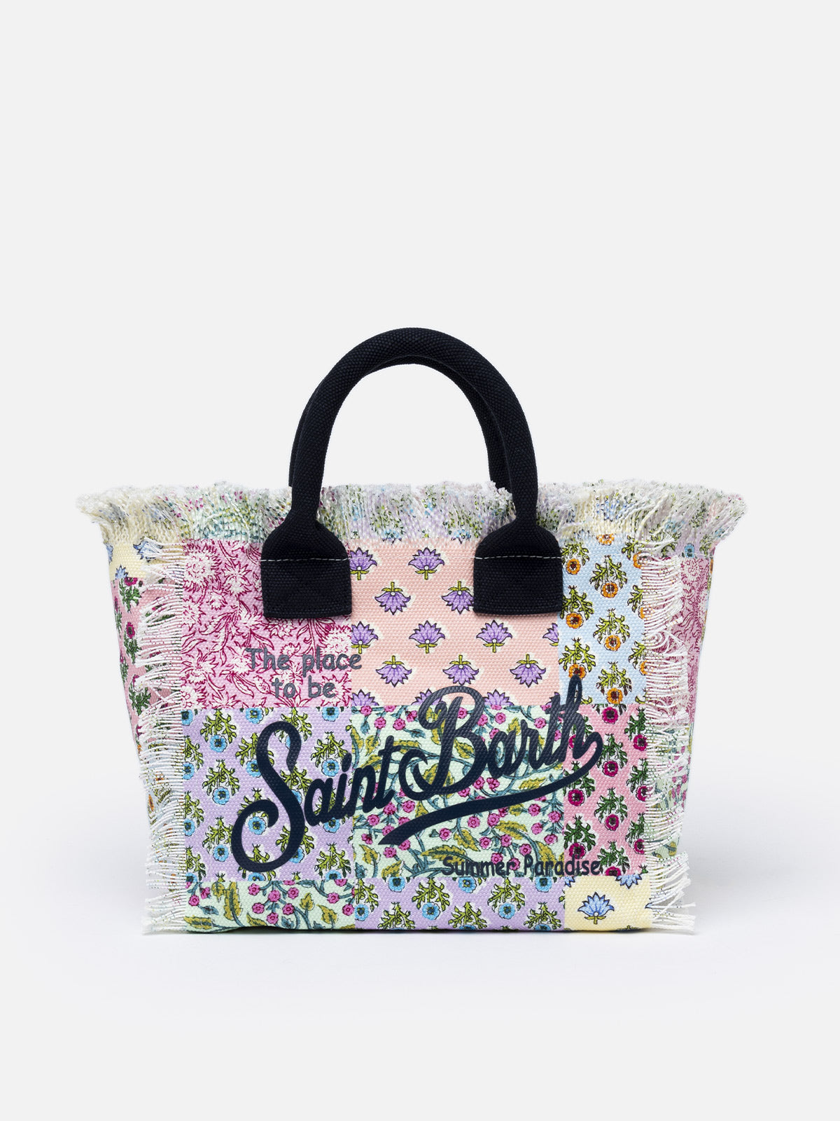 Borsa Colette in tela di cotone a fiori