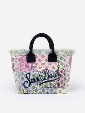 Borsa Colette in tela di cotone a fiori