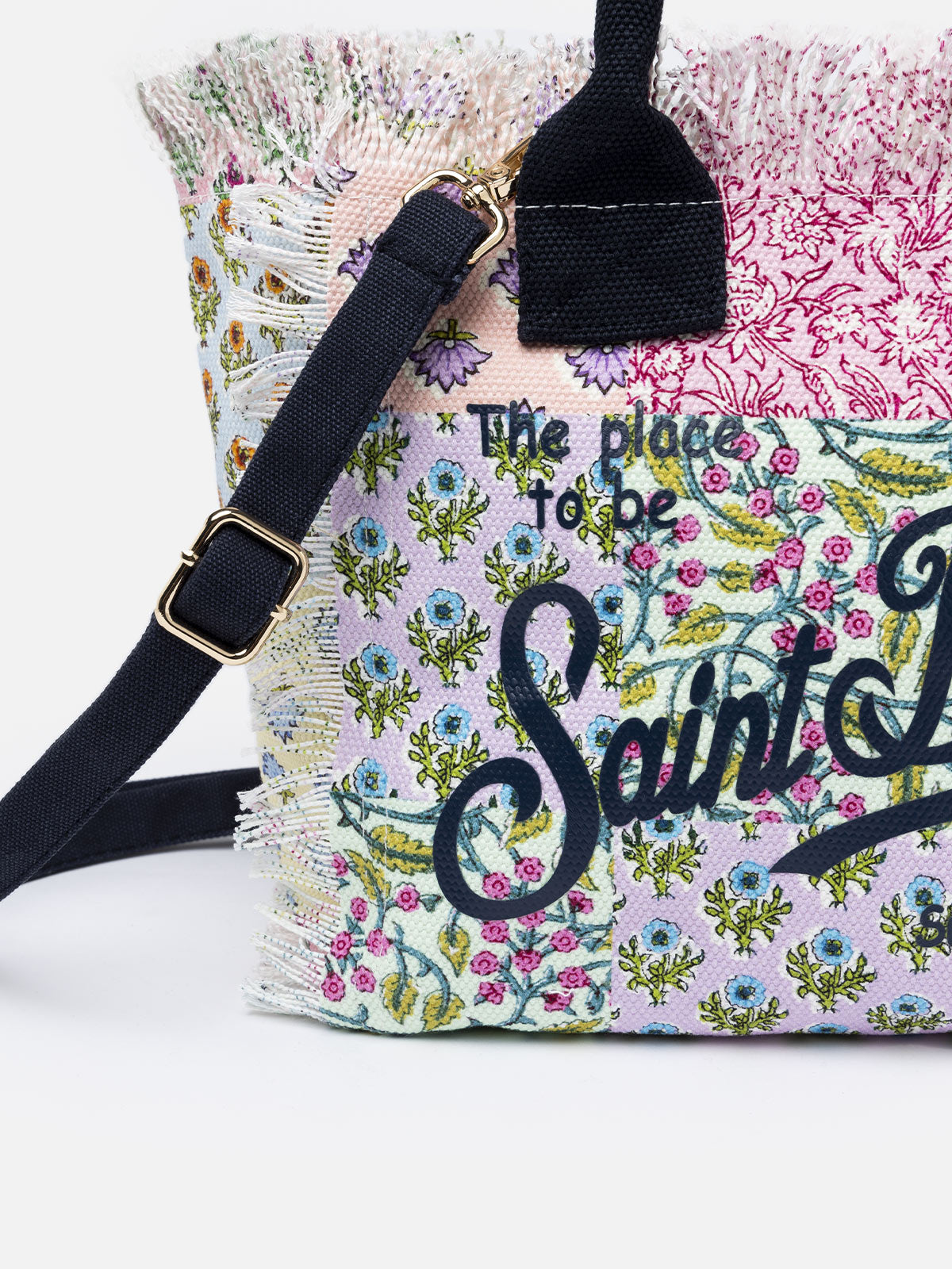 Borsa Colette in tela di cotone a fiori