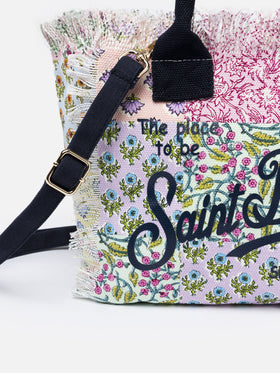 Borsa Colette in tela di cotone a fiori