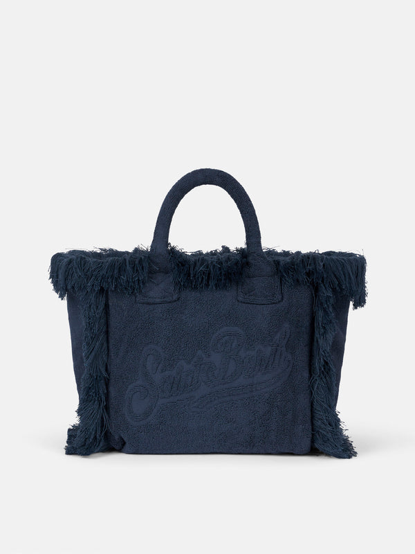 Colette blaue Frottee-Handtasche