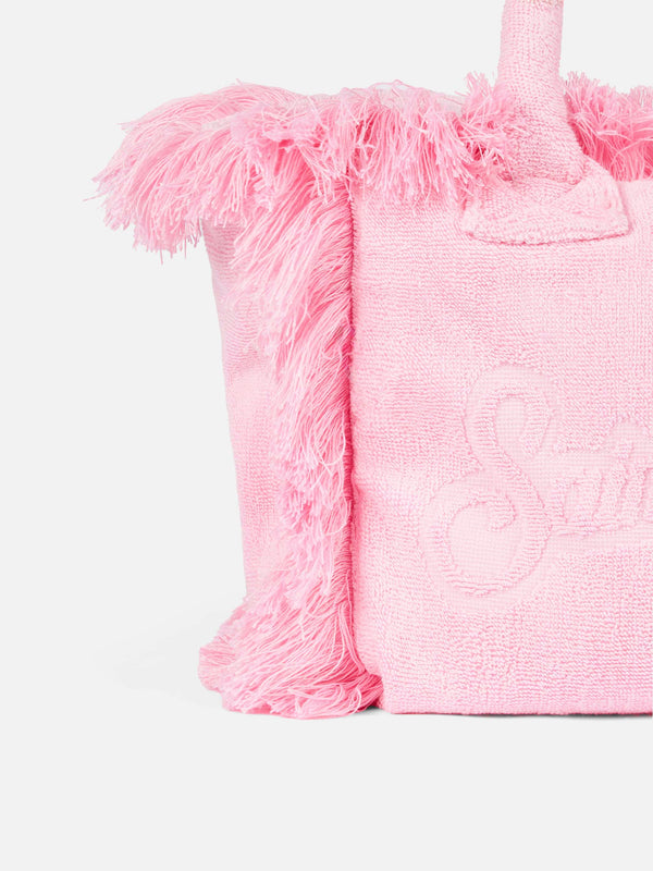Colette rosa Frottee-Handtasche