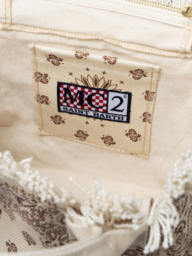 Borsa Colette in tela di cotone bandana bianco sporco