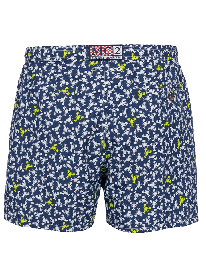 Herren-Badeshorts aus leichtem Stoff Lighting Micro Fantasy mit Hummer-Print