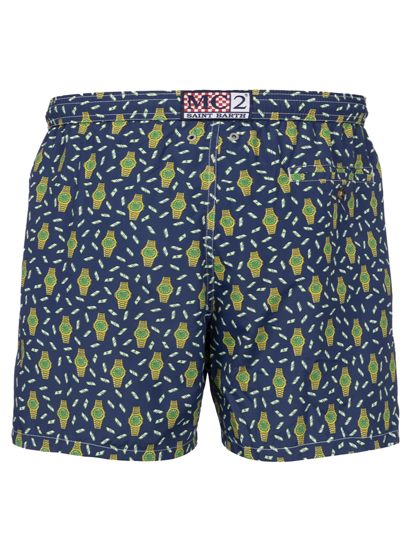 Man lightweight fabric swim-shorts Lighting Micro Fantasy with watches print