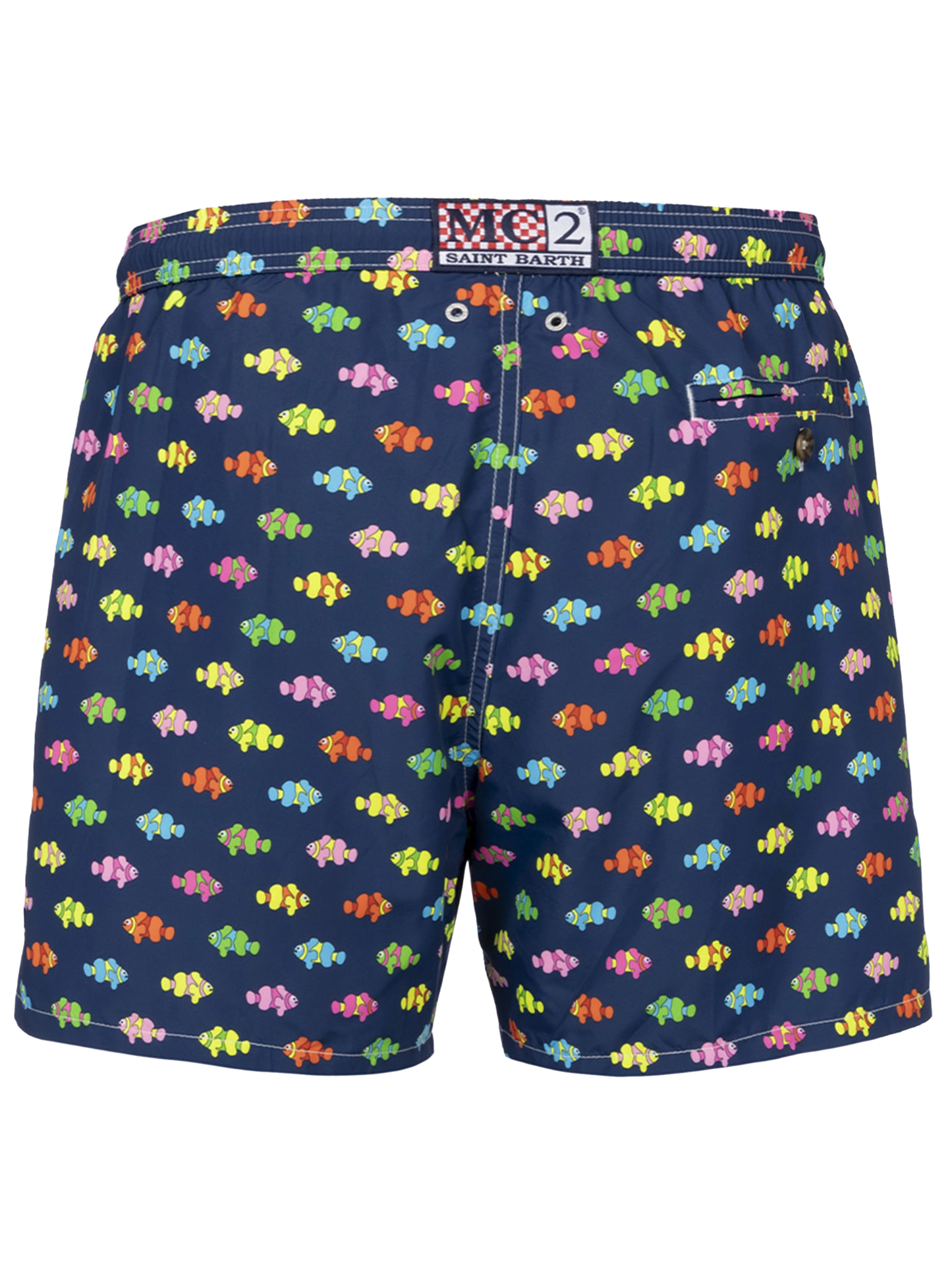 Man lightweight fabric swim-shorts Lighting Micro Fantasy with clownfishes print