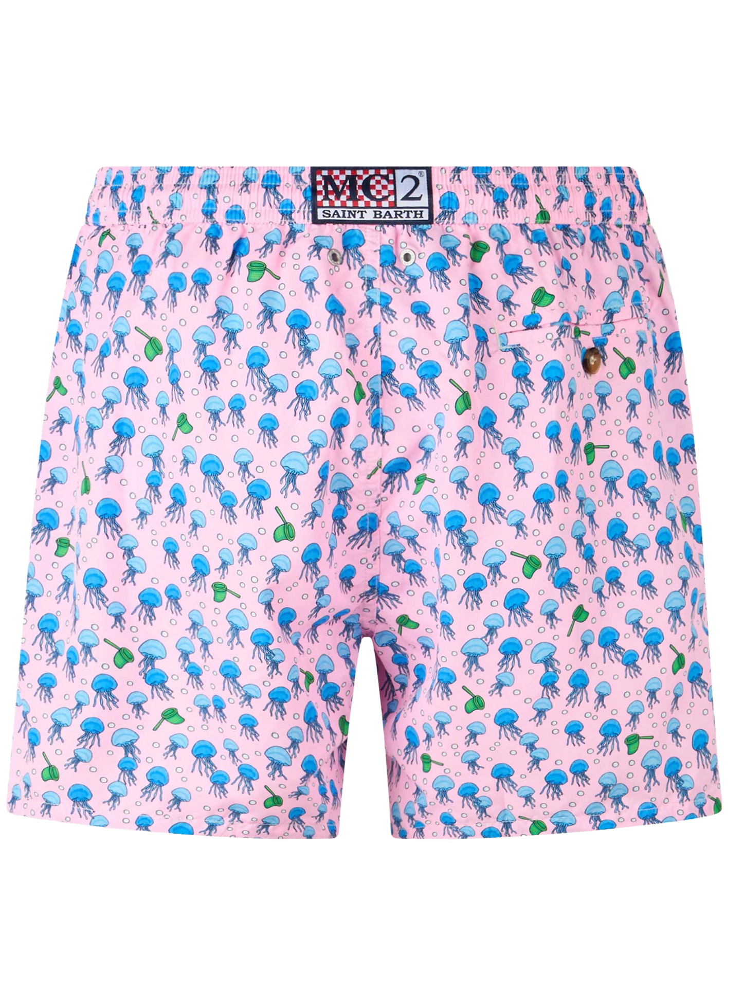 Man lightweight fabric swim-shorts Lighting Micro Fantasy with jellyfishes print