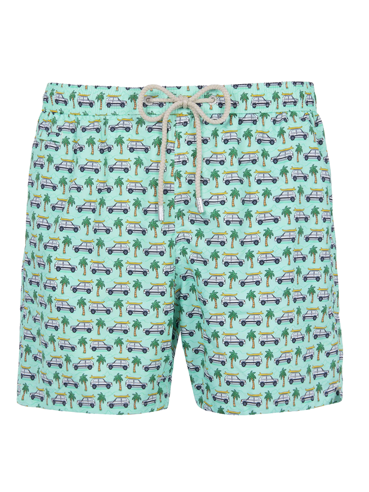 Man lightweight fabric swim-shorts Lighting Micro Fantasy with Panda print | PANDA SPECIAL EDITION