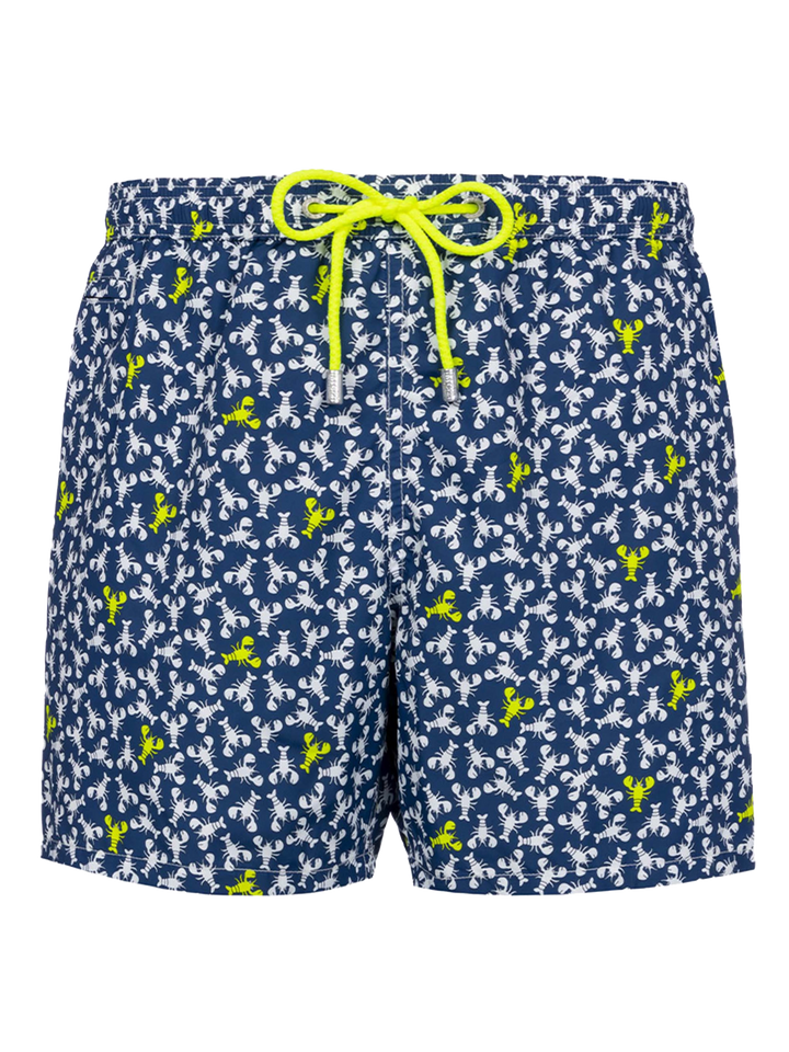 Herren-Badeshorts aus leichtem Stoff Lighting Micro Fantasy mit Hummer-Print