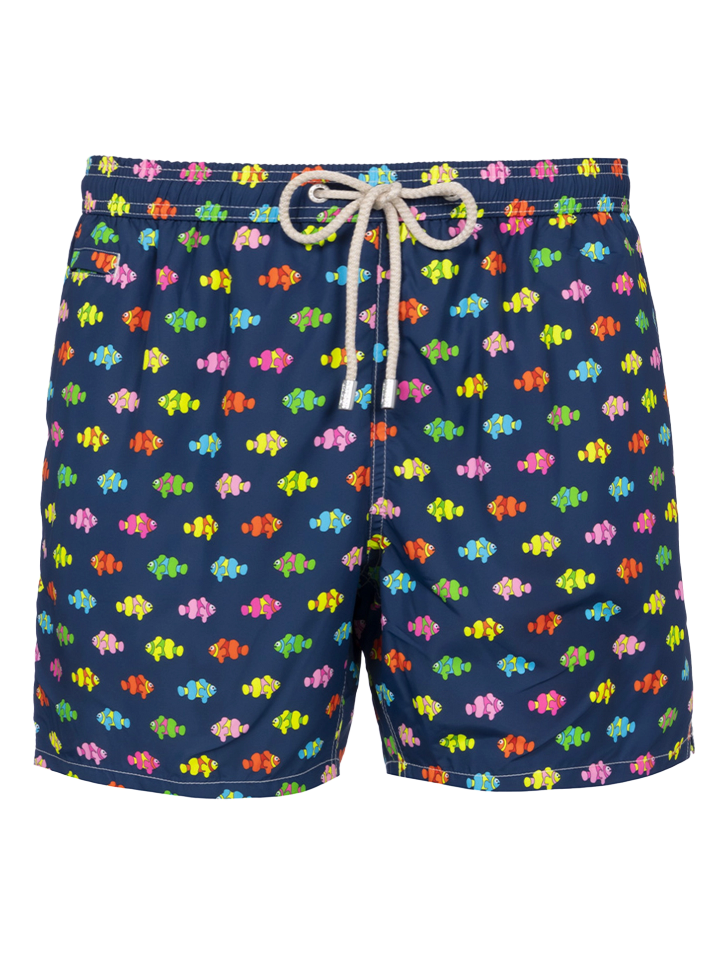 Man lightweight fabric swim-shorts Lighting Micro Fantasy with clownfishes print