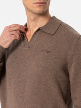 Man nut blended cashmere polo collar sweater Covent