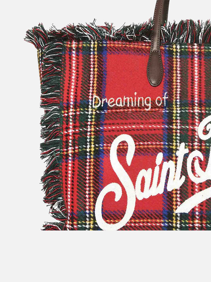 Vanity wooly red tartan shoulder bag