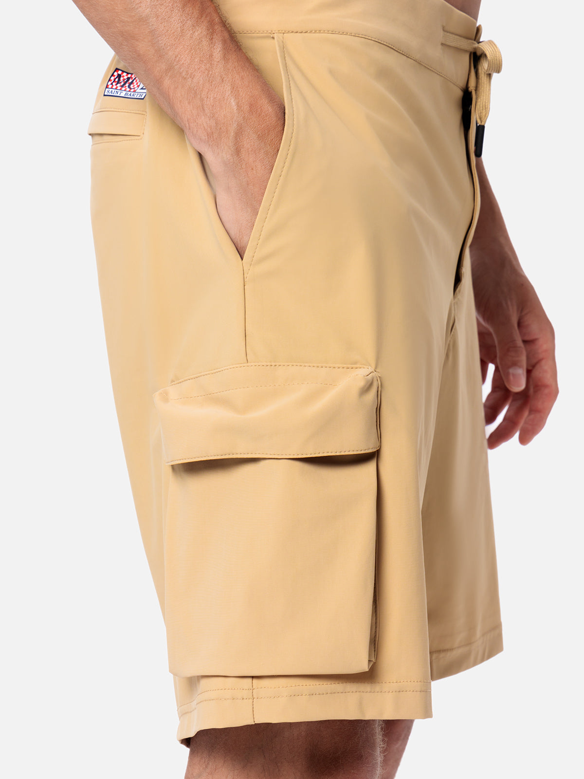 Beige technic fabric bermuda shorts Deck - MC2 Saint Barth