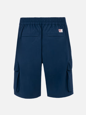 Navy blue technic fabric bermuda shorts Deck - MC2 Saint Barth