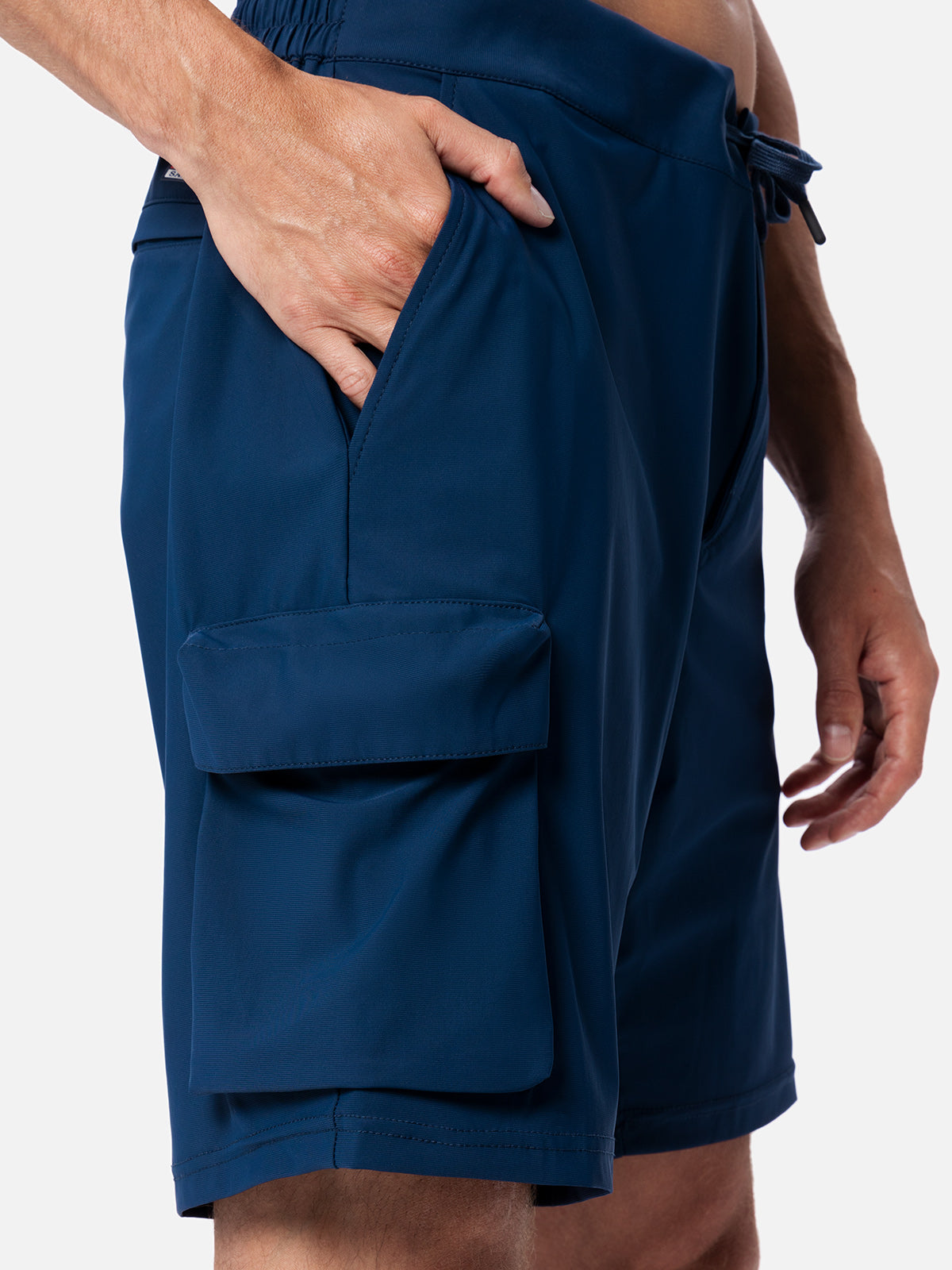 Navy blue technic fabric bermuda shorts Deck - MC2 Saint Barth