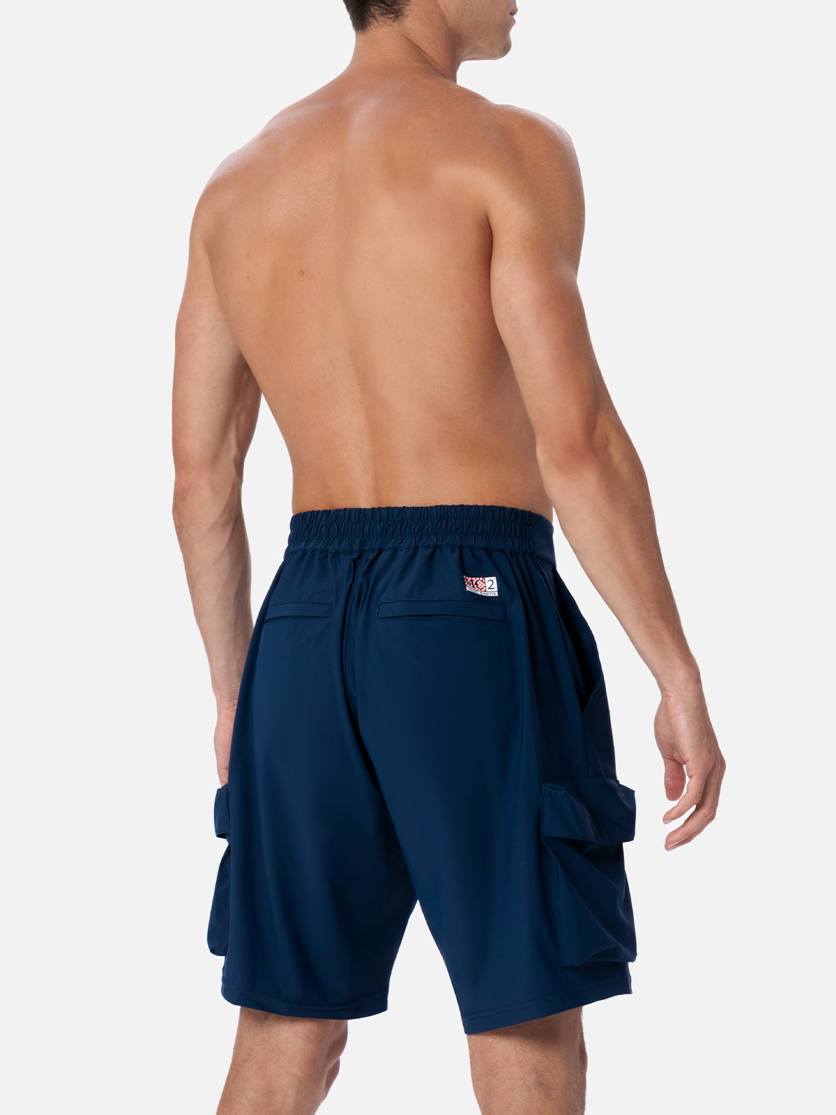 Navy blue technic fabric bermuda shorts Deck - MC2 Saint Barth