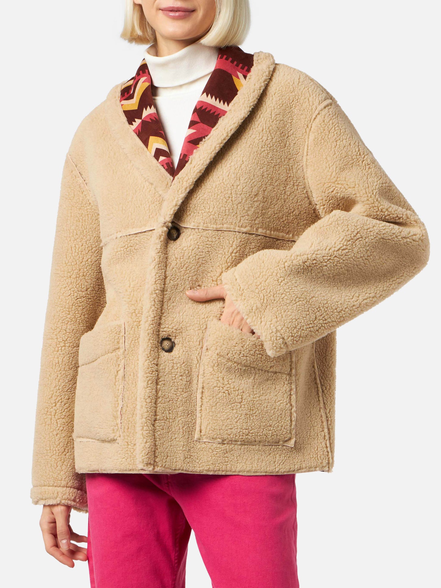 Giubbotto da donna in shearling reversibile