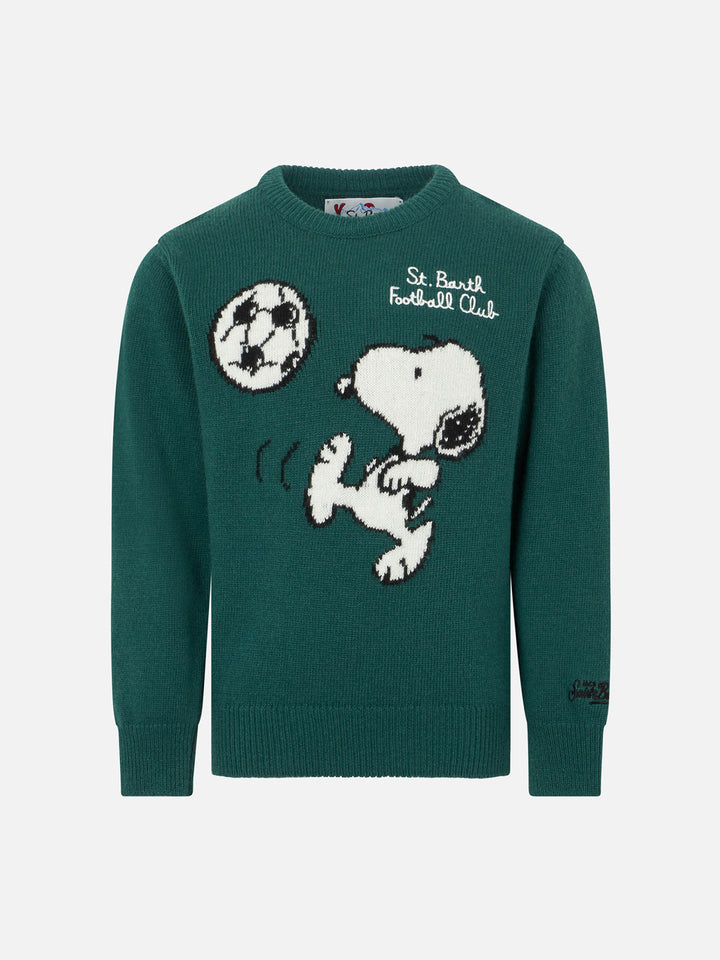 Rundhalspullover für Jungen mit Snoopy-Fußball-Jacquard | SNOOPY – PEANUTS™ SPECIAL EDITION