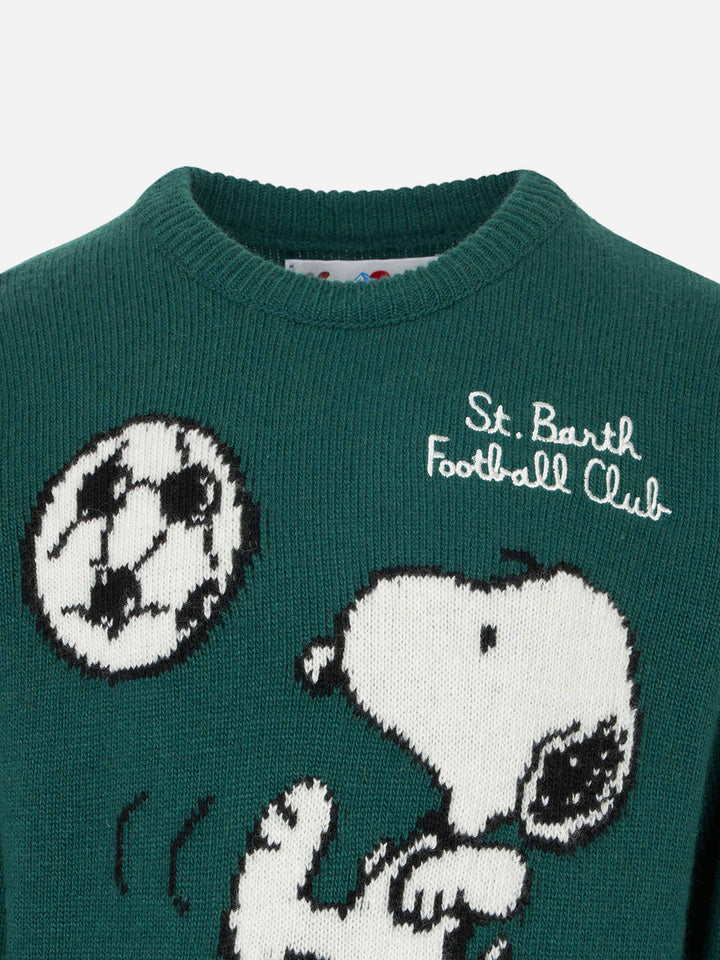 Rundhalspullover für Jungen mit Snoopy-Fußball-Jacquard | SNOOPY – PEANUTS™ SPECIAL EDITION