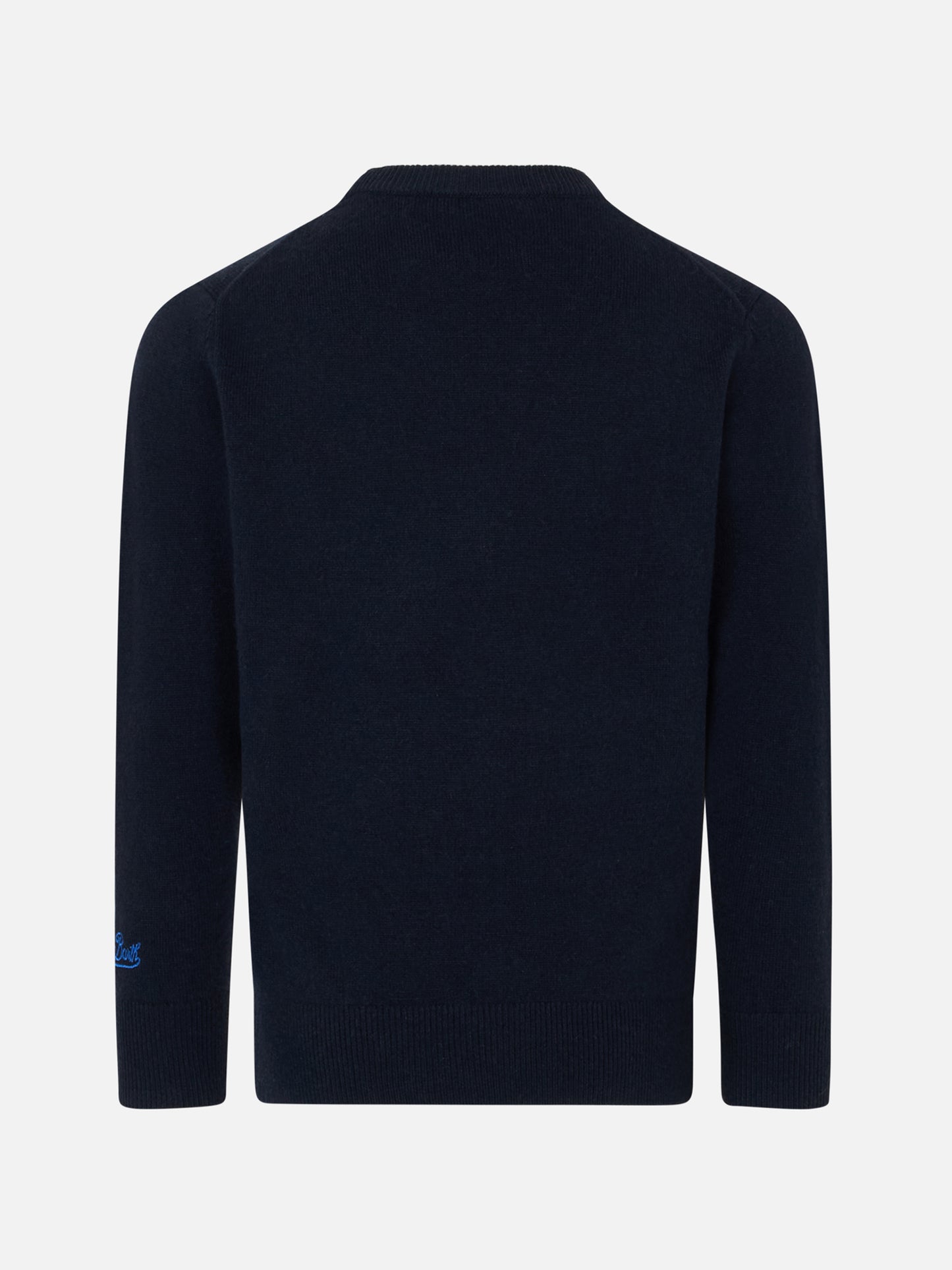 Boy crewneck sweater with Cortina postcard print