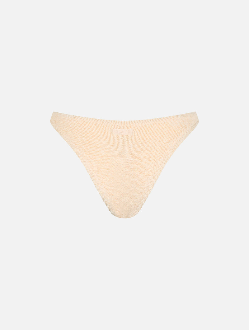 Woman beige classic crinkle swim briefs Elise