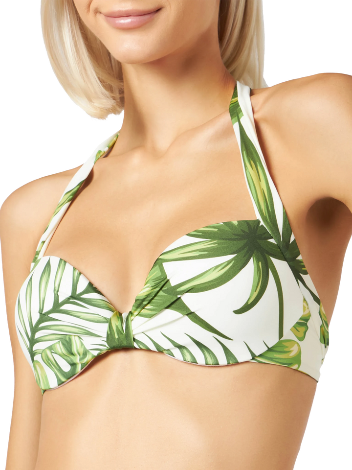 Tropical leaves print bralette - MC2 Saint Barth