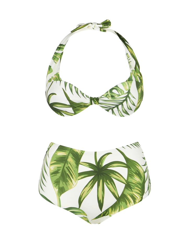 Woman bralette bikini with tropical print - MC2 Saint Barth