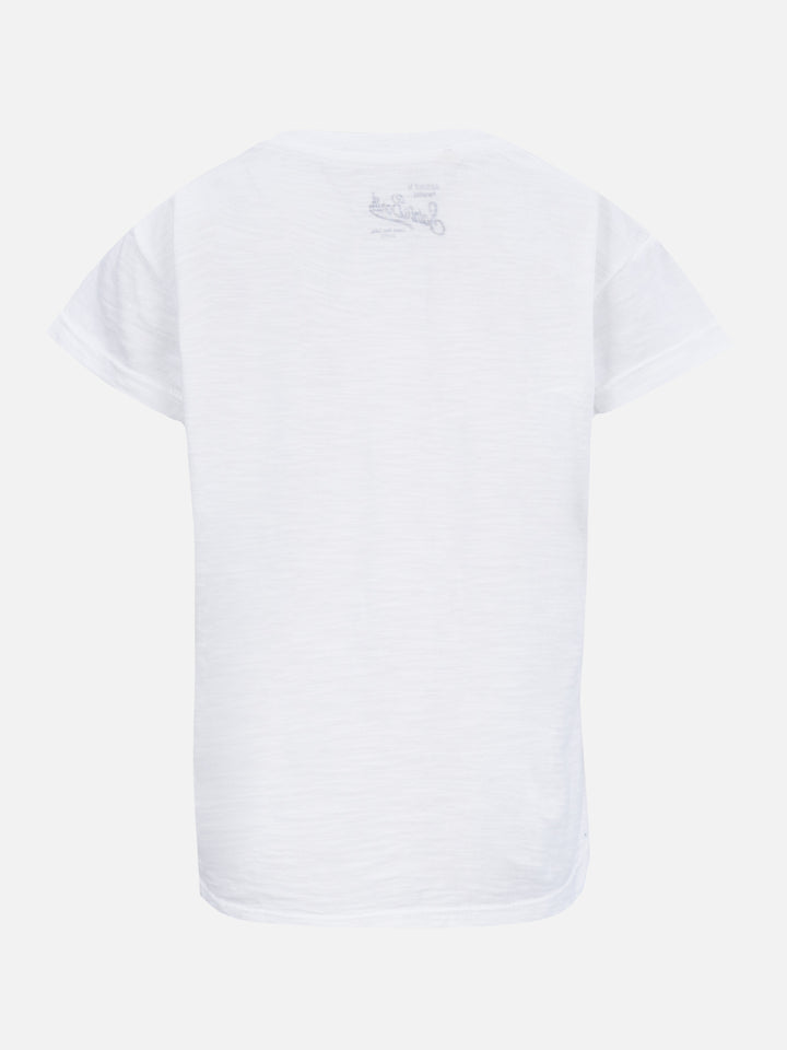 T-shirt da bambina con stampa multicolore St. Barth