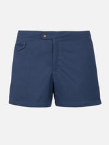 Marineblaue, taillierte Badeshorts für Herren von Harrys