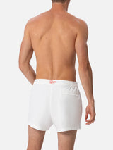 Man white fitted cut swim shorts Harrys